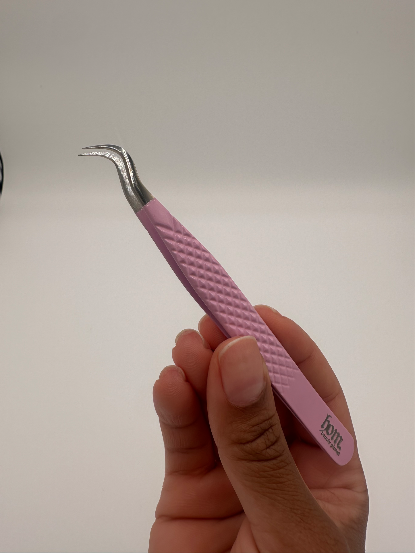 strong curve silver tip lash tweezer