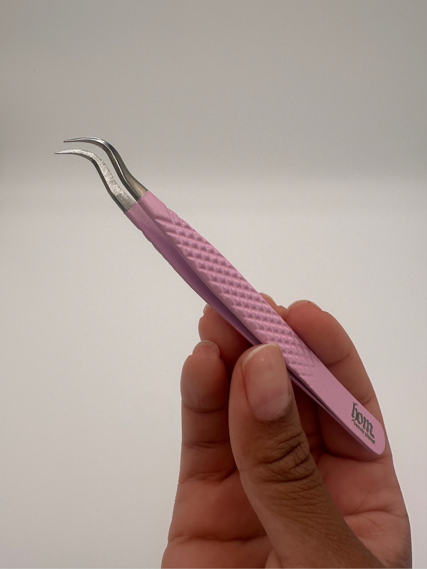 strong curve fiber tip lash tweezer