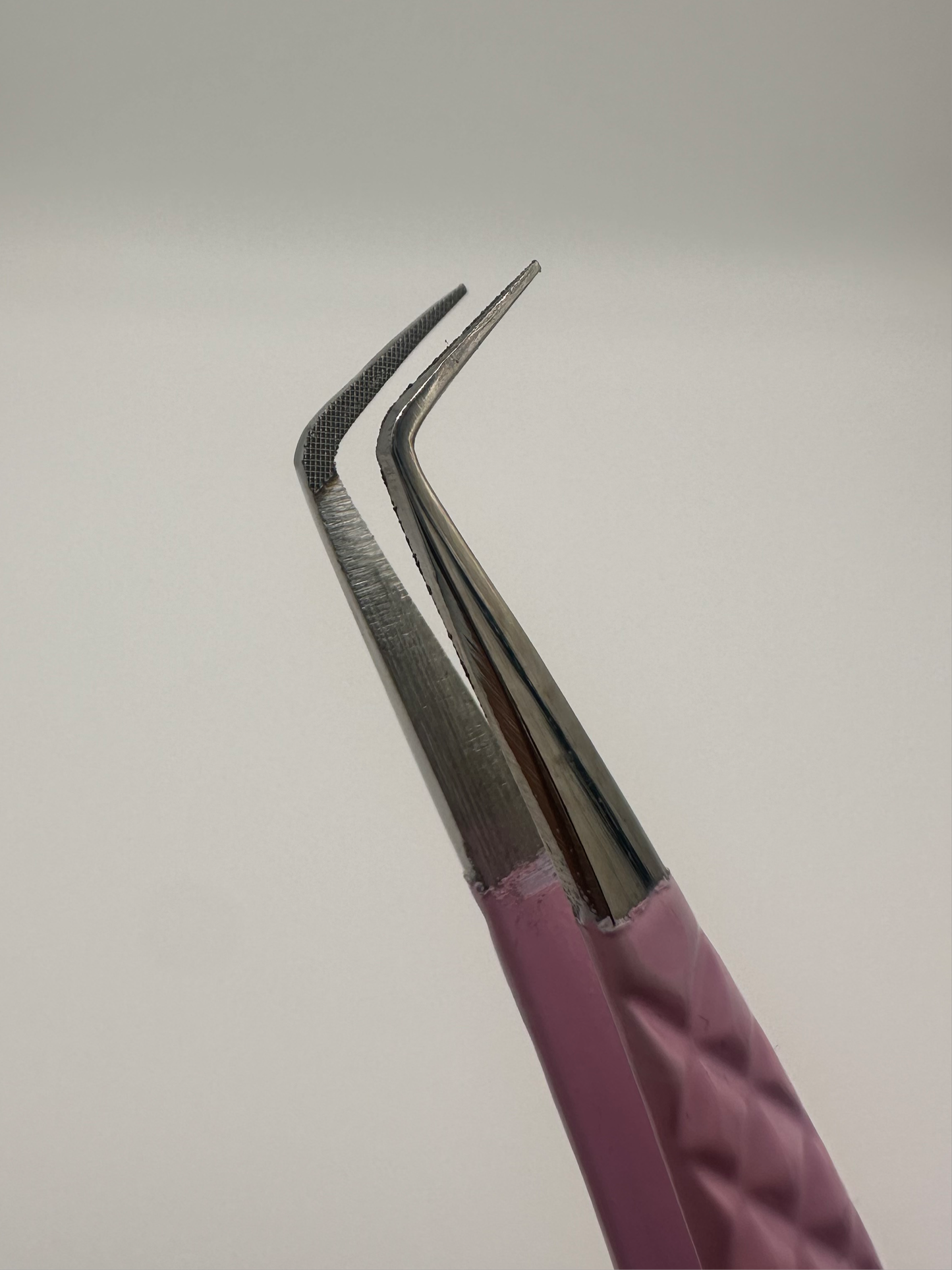 90 degree fiber tip lash tweezer