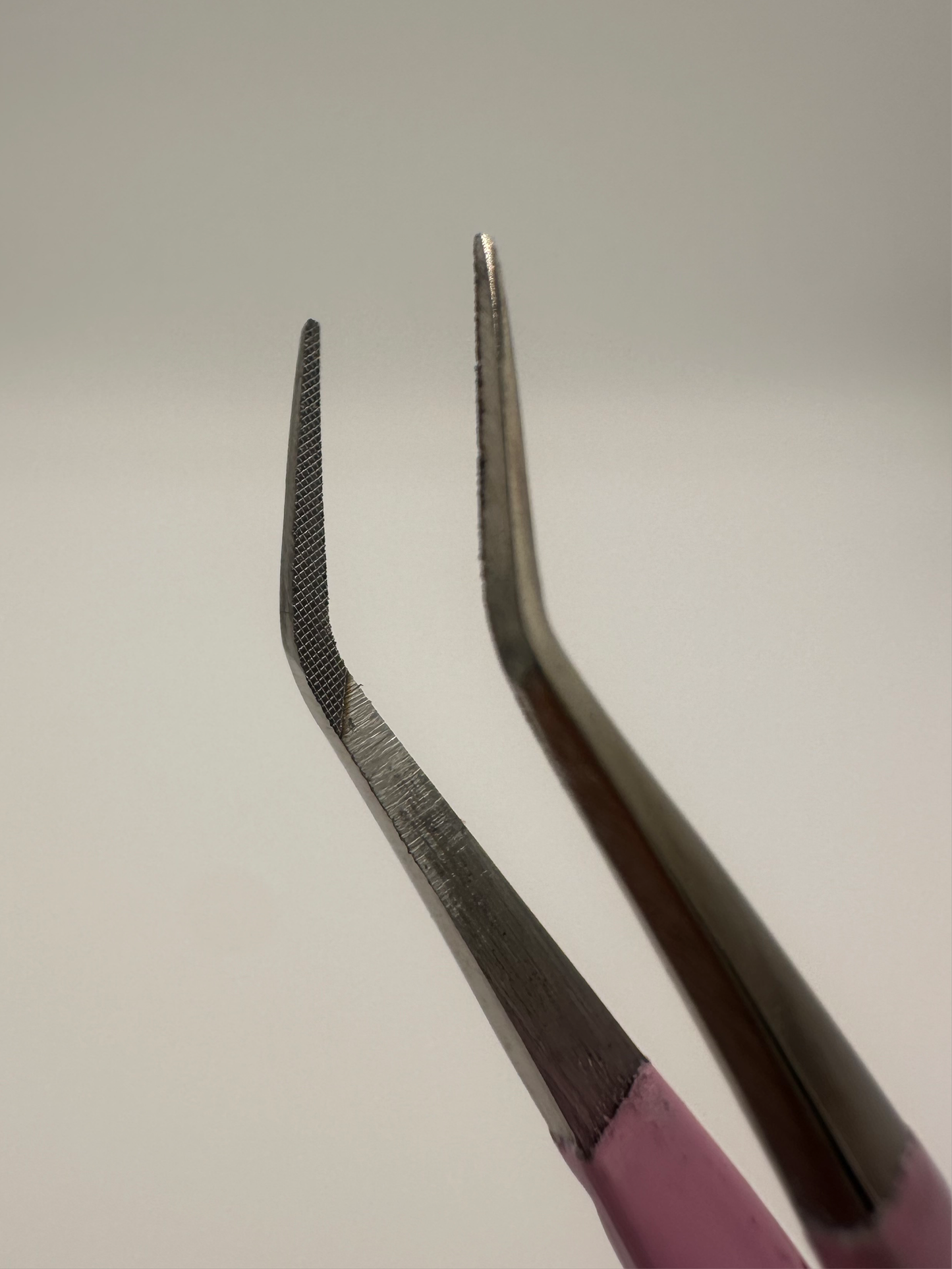 45 degree fiber tip lash tweezer