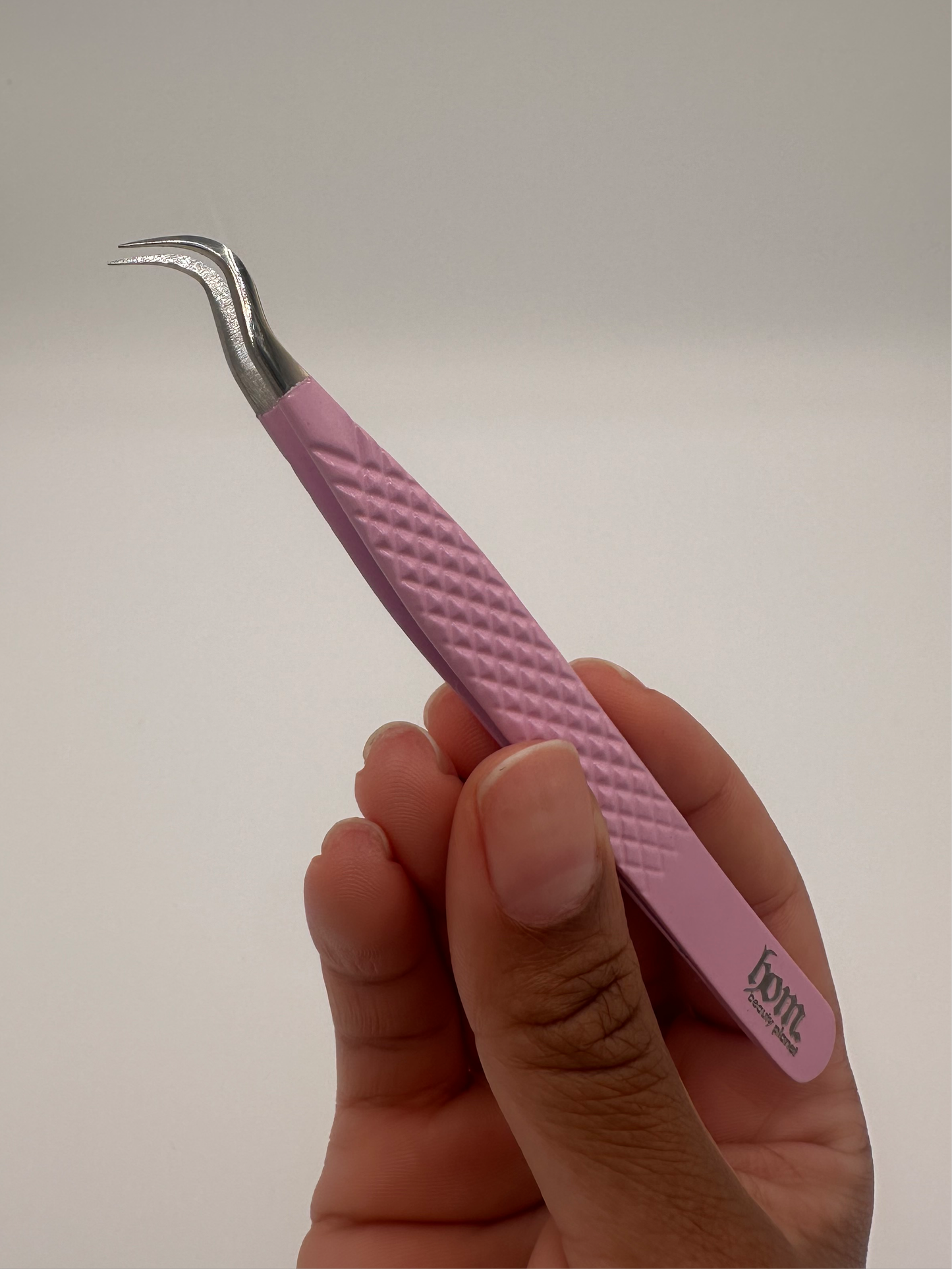 strong curve fiber tip lash tweezer